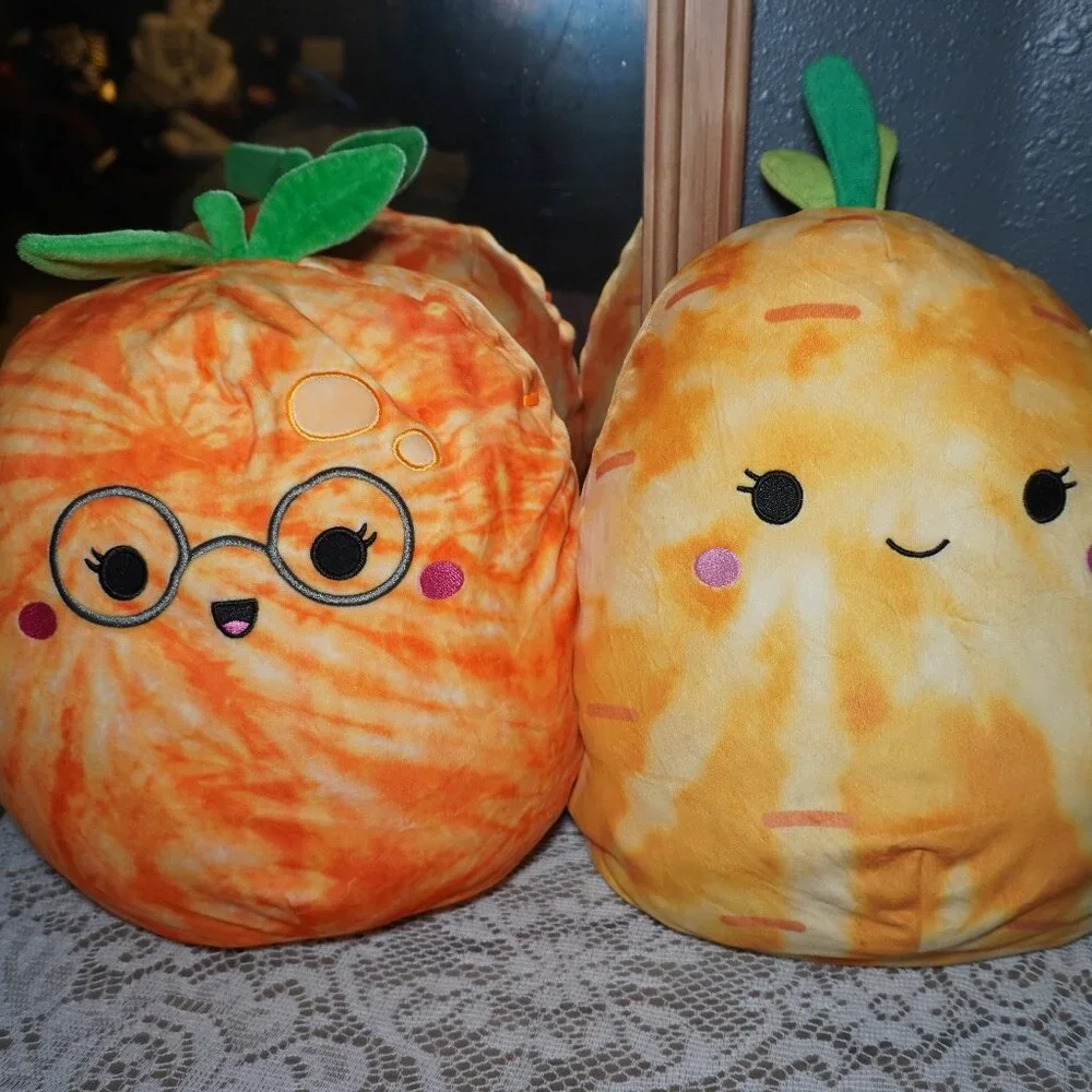 Squishmallows Bundle (2)Judy The Tangerine 11 inch Sandra Carrot Special Edition
